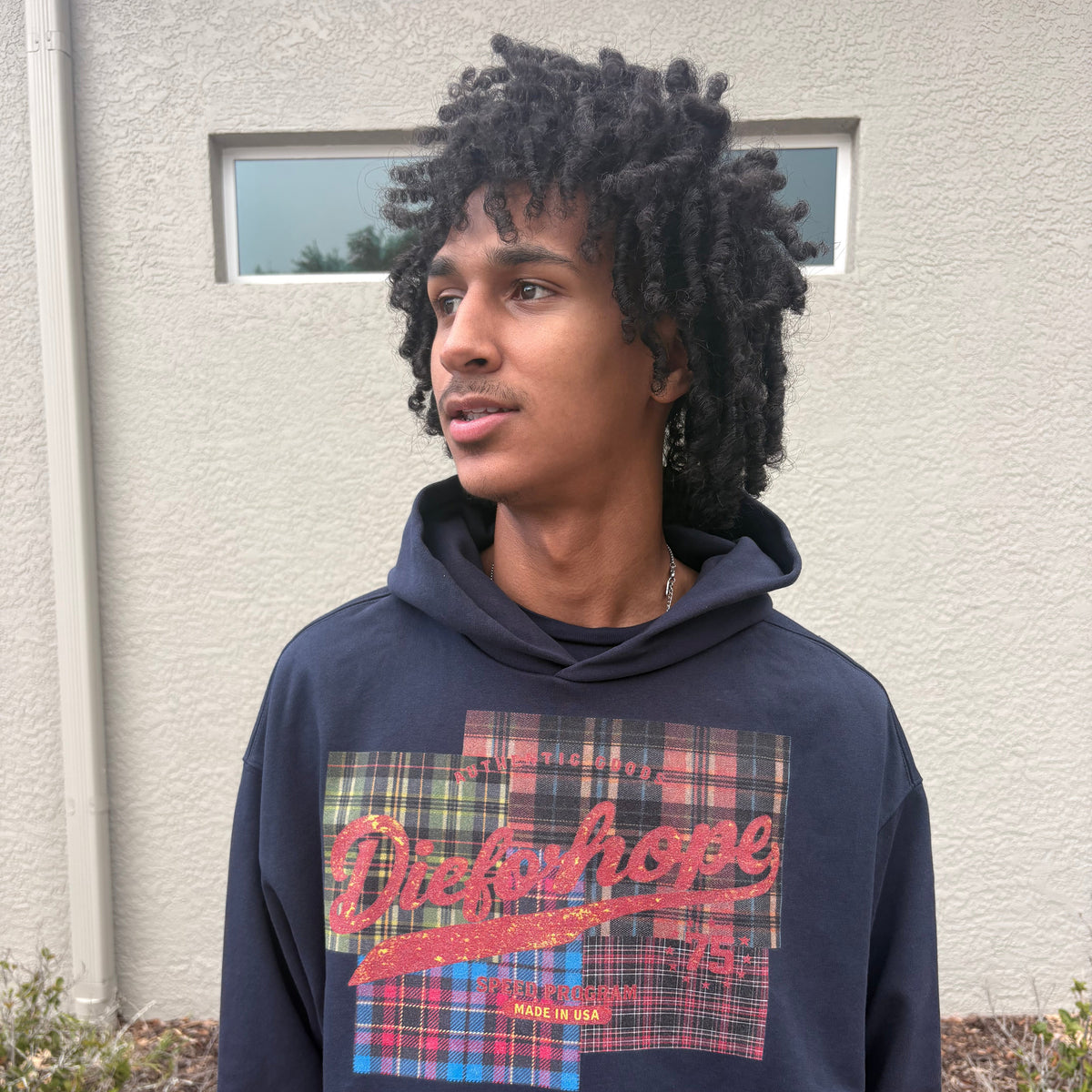 PLAIDED HOODIE(NEW)