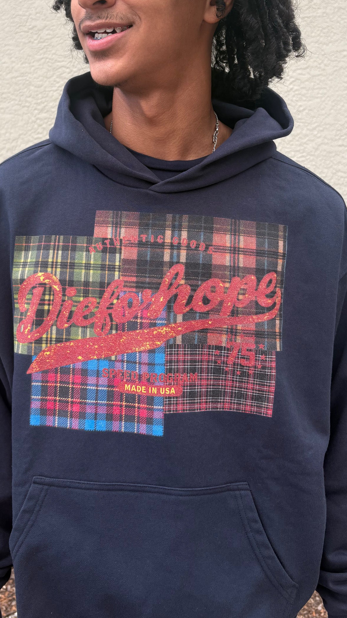 PLAIDED HOODIE(NEW)